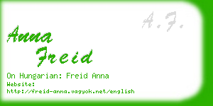 anna freid business card